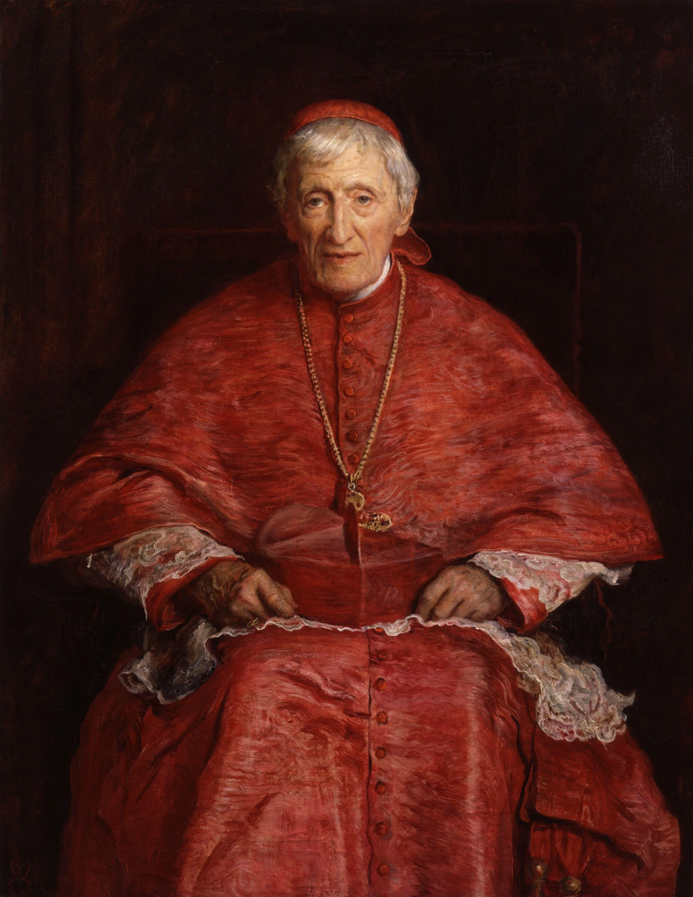 Porträt des Kardinals John Henry Newman im hohen Alter, Ölgemälde von John Everett Millais (1881)